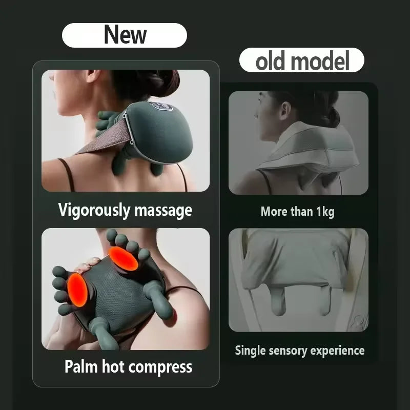 4D Neck and Back Massager Electric Deep Tissue Percussion Massage Gun for Pain Relief