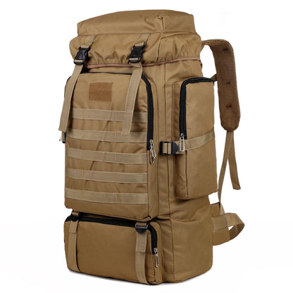 Large Capacity Hiking Backpack Outdoor Camping Rucksack Canvas Trekking Backpack