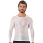 Men's Slim Fit Long Sleeve Workout Shirt Solid Color Breathable Gym & Yoga Top