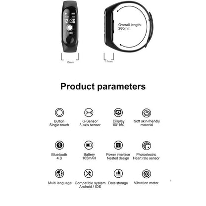 Fit Track Smart Watch 11 colors
